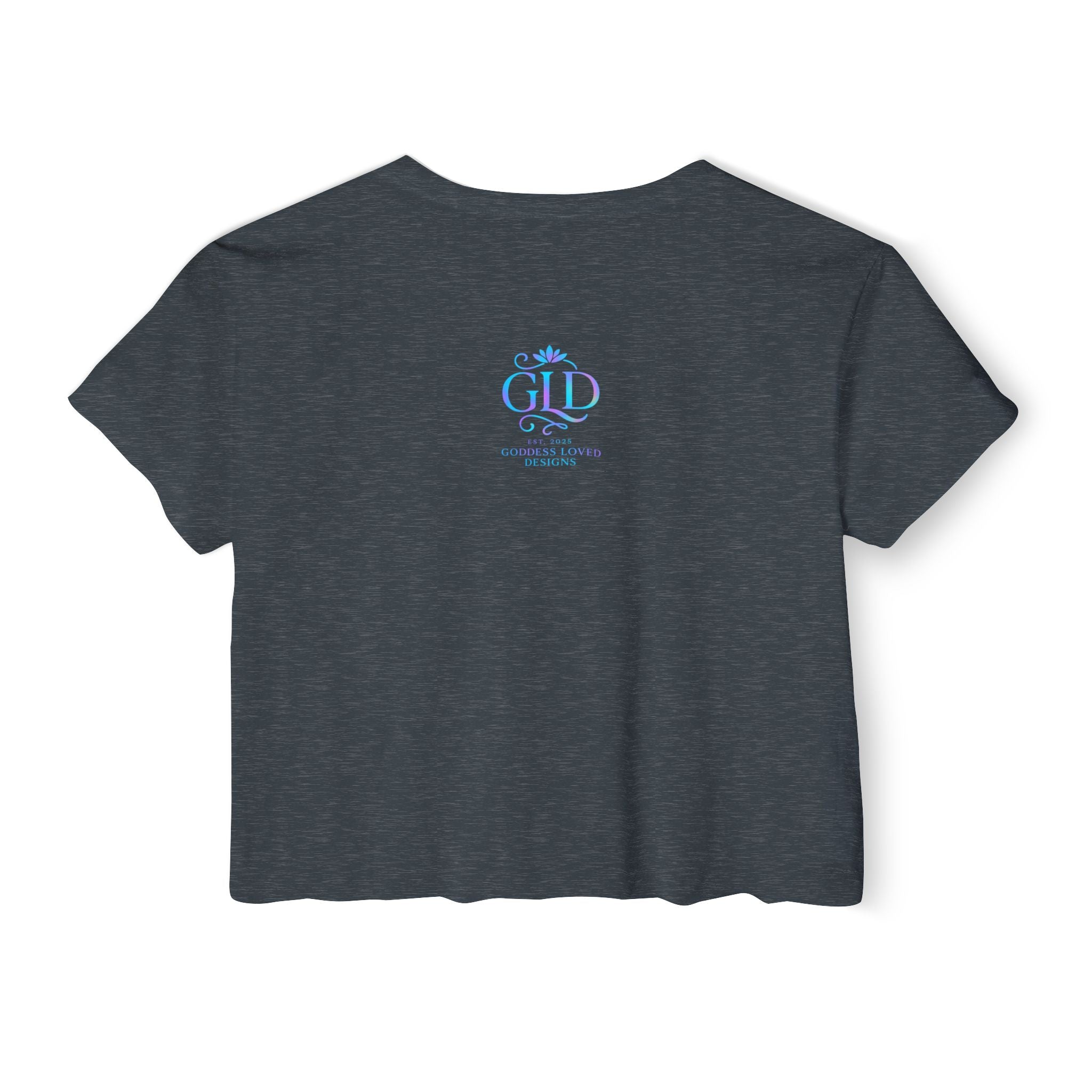 Goddess Empowerment - Cropped Tee |“I Am Worthy of Abundance” Oshun Tee – Sacred Self-Love Tee