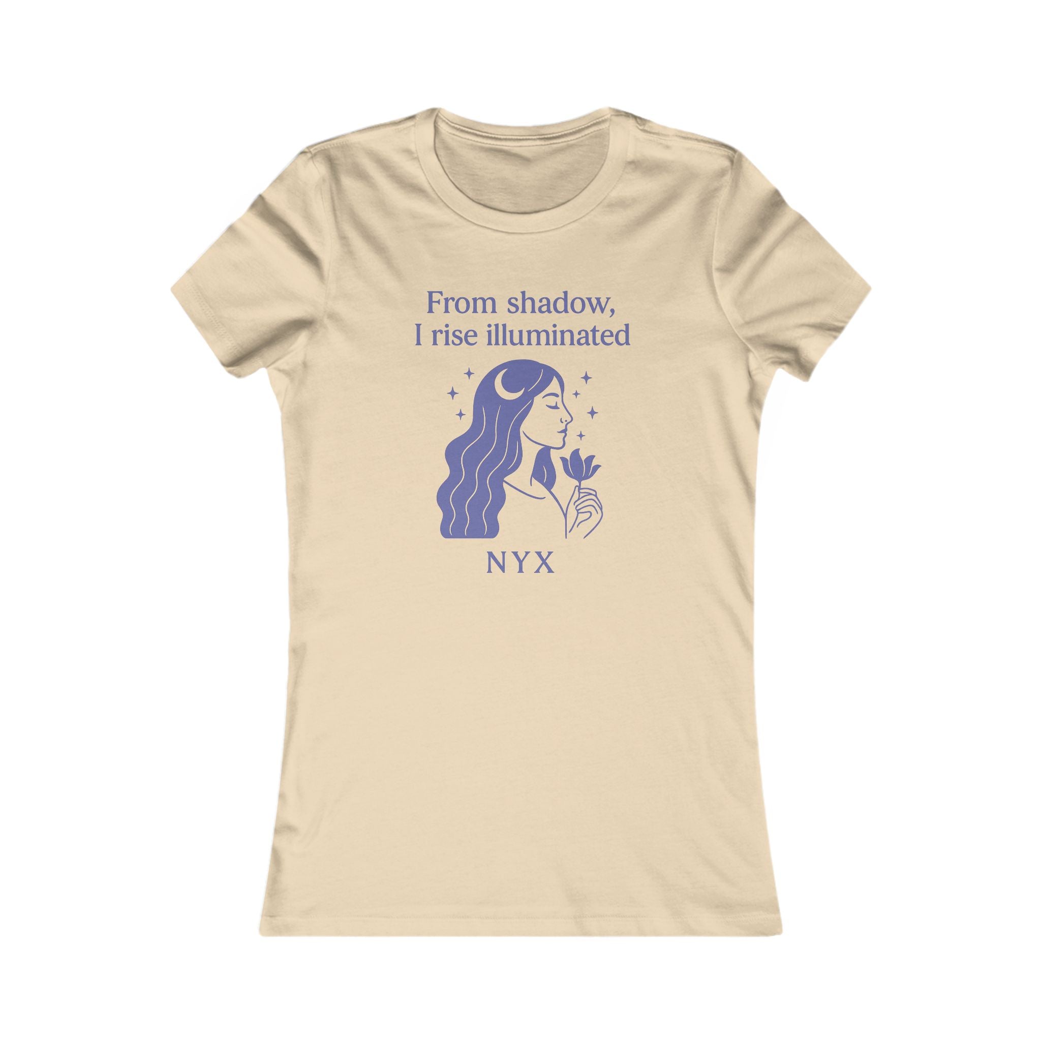 Goddess Empowerment Tee - “From Shadow, I Rise Illuminated” Nyx T-Shirt – Goddess of Night Tee