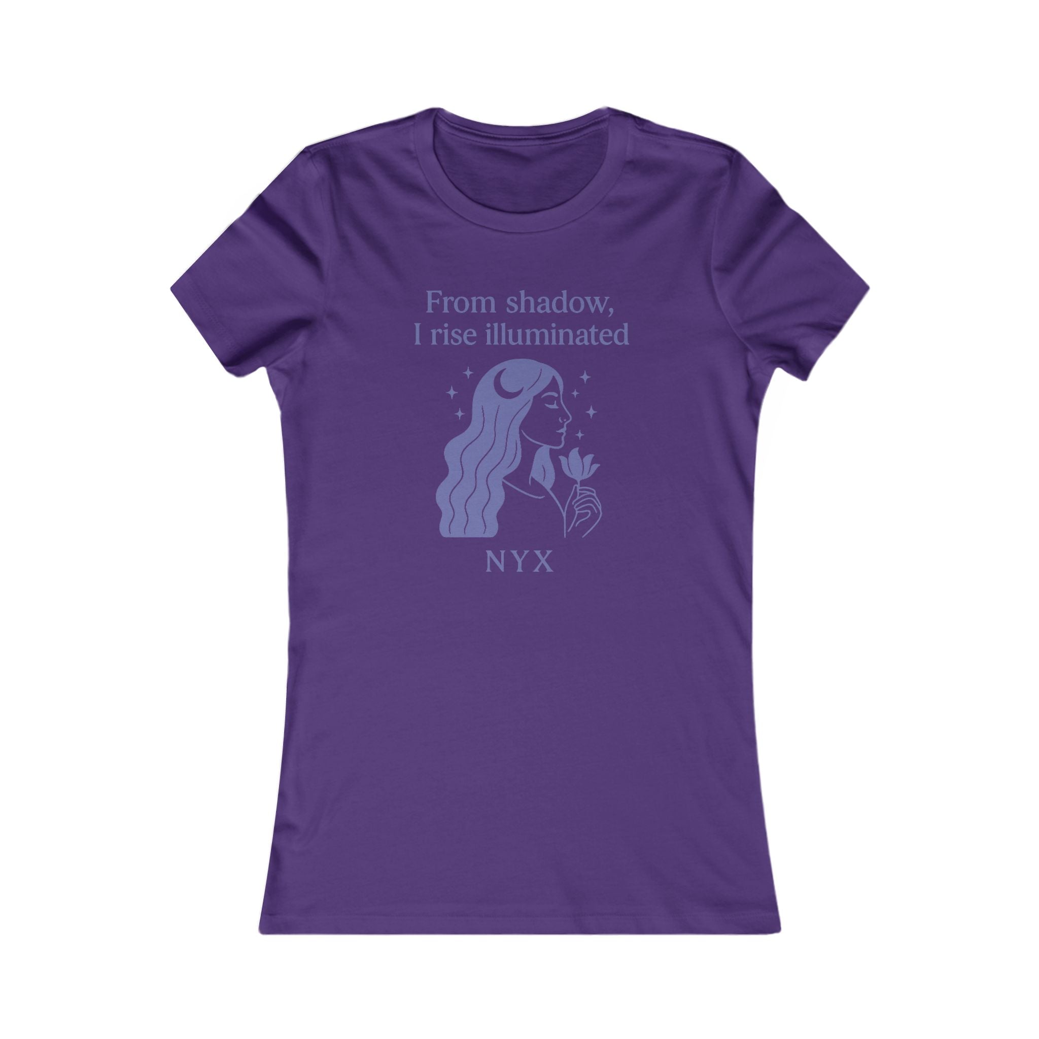 Goddess Empowerment Tee - “From Shadow, I Rise Illuminated” Nyx T-Shirt – Goddess of Night Tee