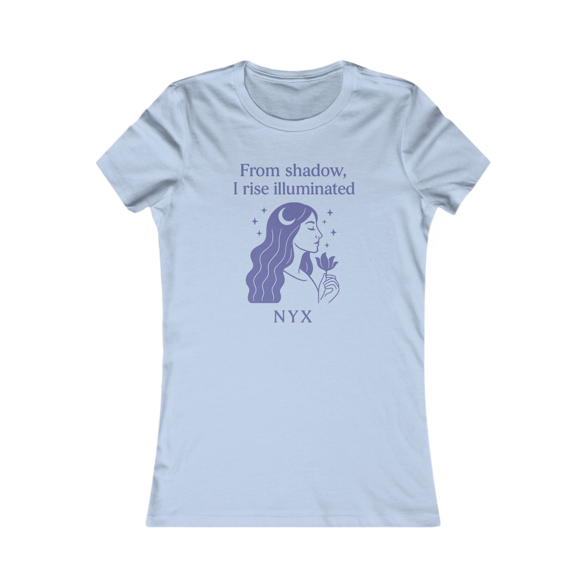 Goddess Empowerment Tee - “From Shadow, I Rise Illuminated” Nyx T-Shirt – Goddess of Night Tee