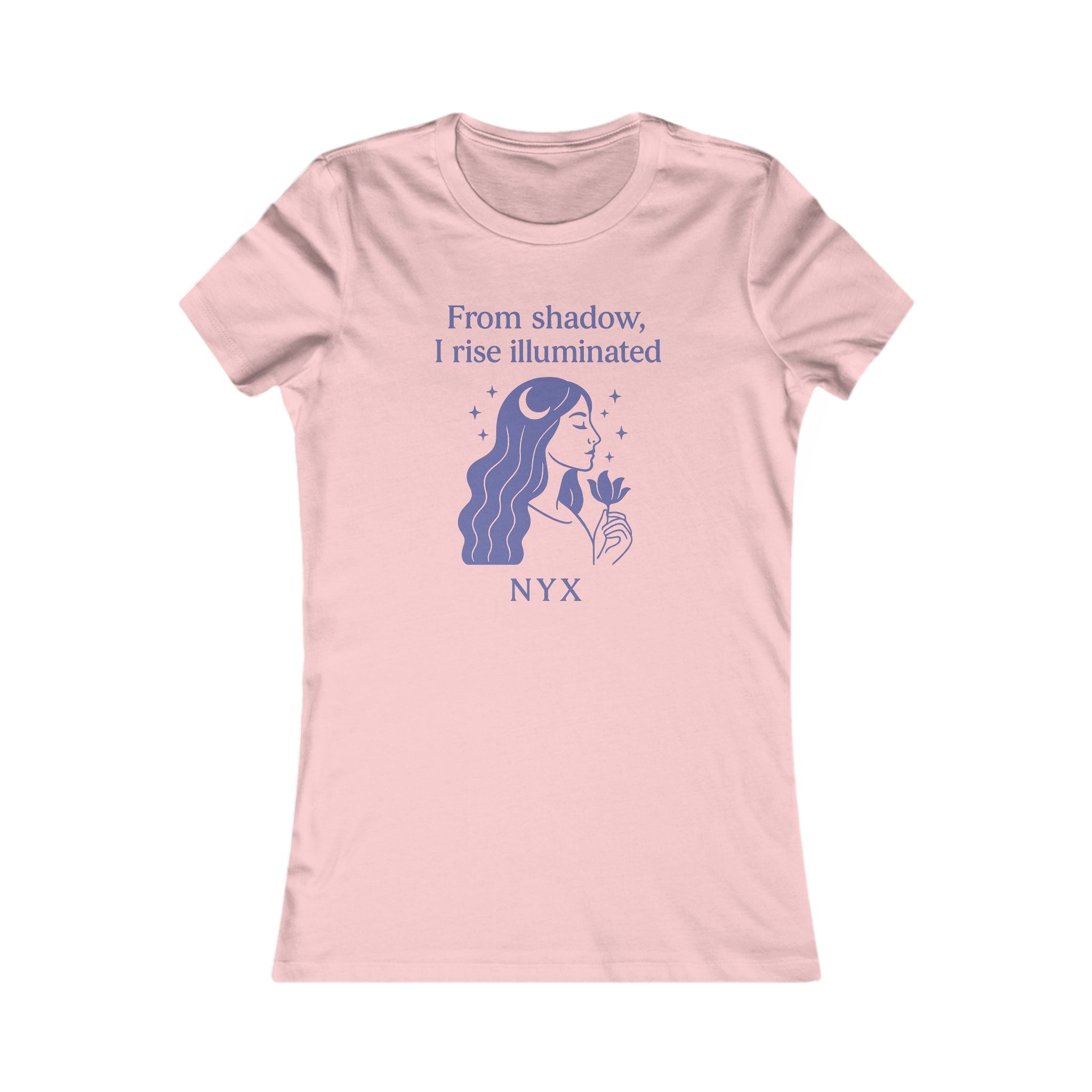 Goddess Empowerment Tee - “From Shadow, I Rise Illuminated” Nyx T-Shirt – Goddess of Night Tee