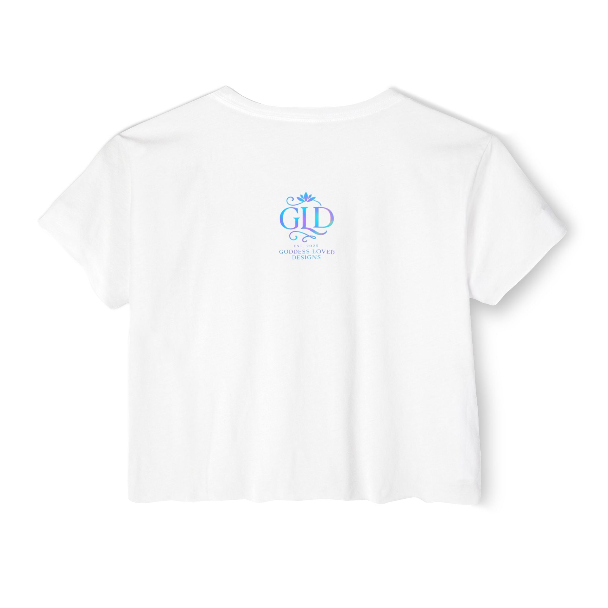 Goddess Empowerment - Cropped Tee |“I Am Worthy of Abundance” Oshun Tee – Sacred Self-Love Tee
