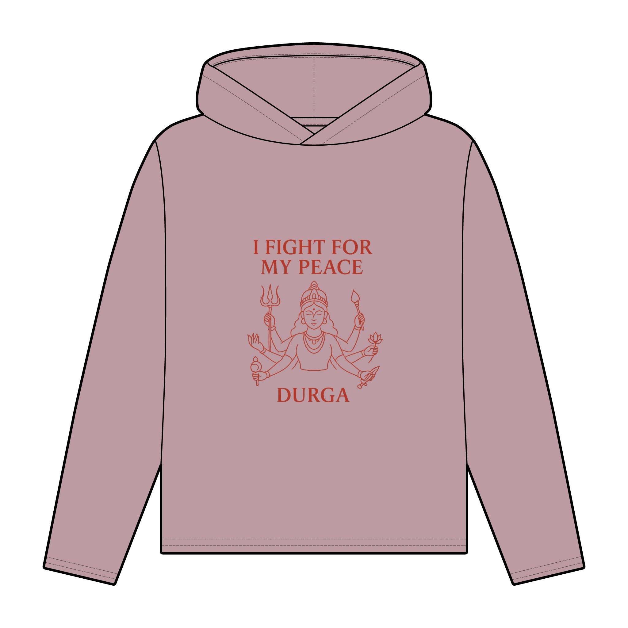 Goddess Empowerment - Relaxed Fit Hoodie - “Protect Your Peace” Durga Tee – Warrior Goddess Energy Shirt