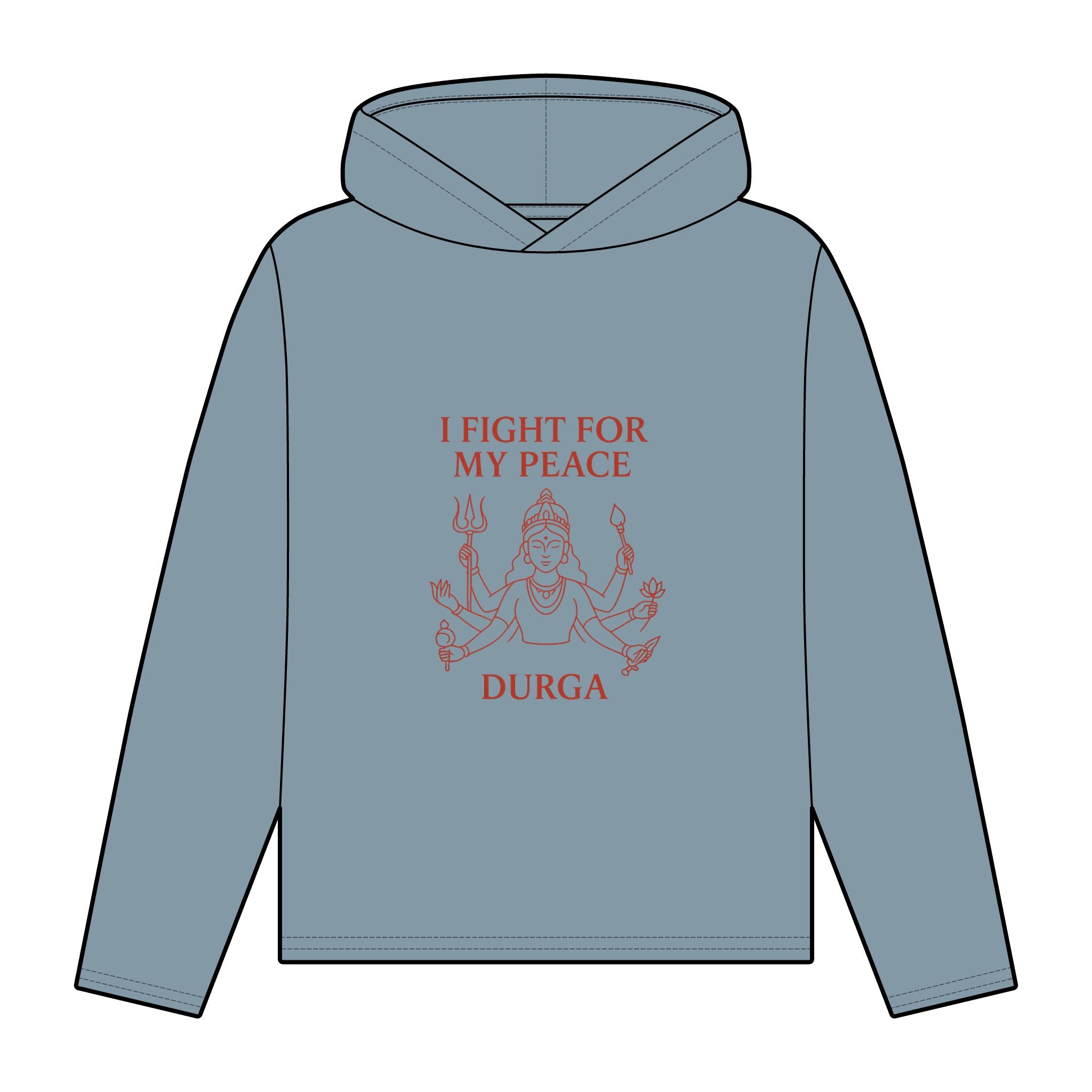 Goddess Empowerment - Relaxed Fit Hoodie - “Protect Your Peace” Durga Tee – Warrior Goddess Energy Shirt