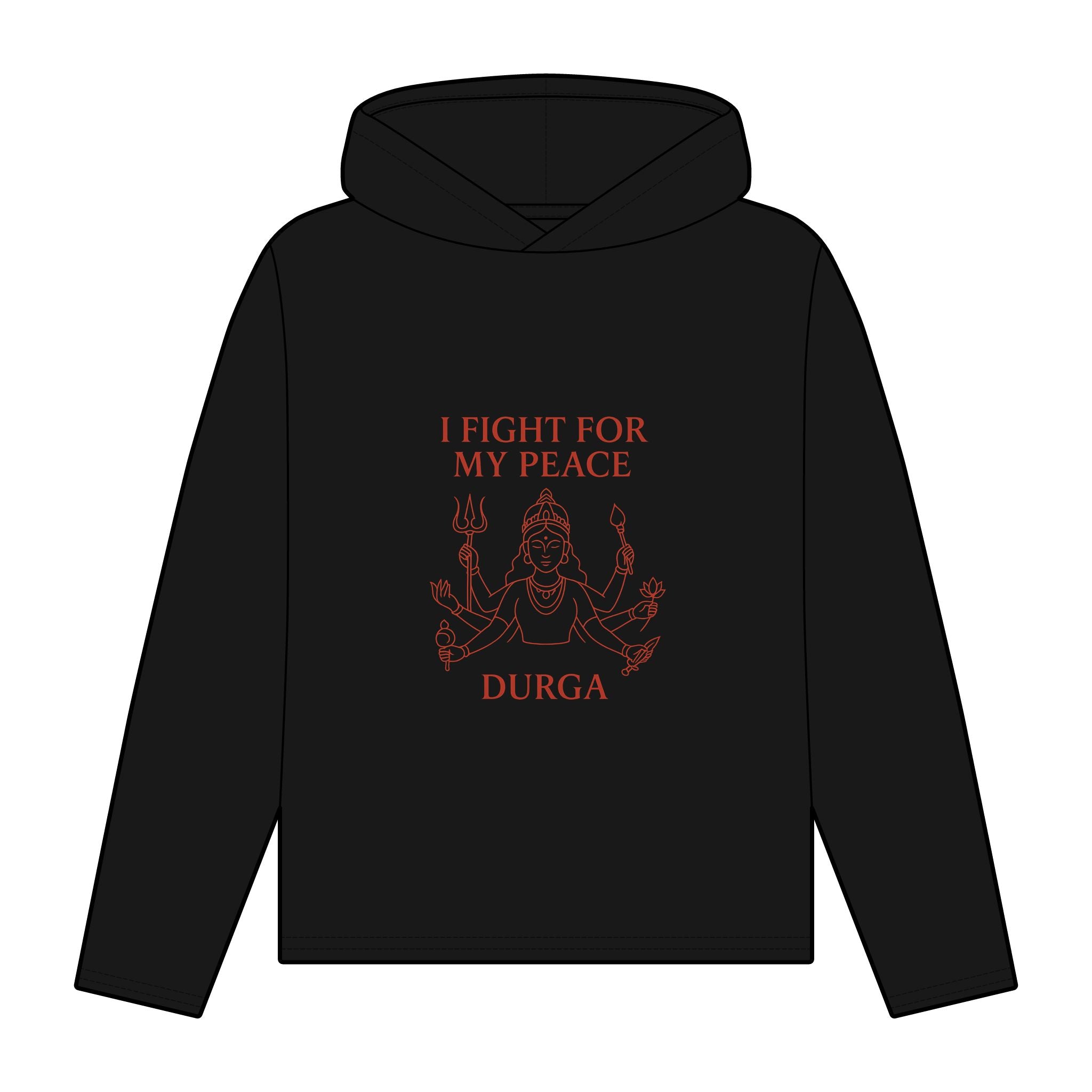 Goddess Empowerment - Relaxed Fit Hoodie - “Protect Your Peace” Durga Tee – Warrior Goddess Energy Shirt