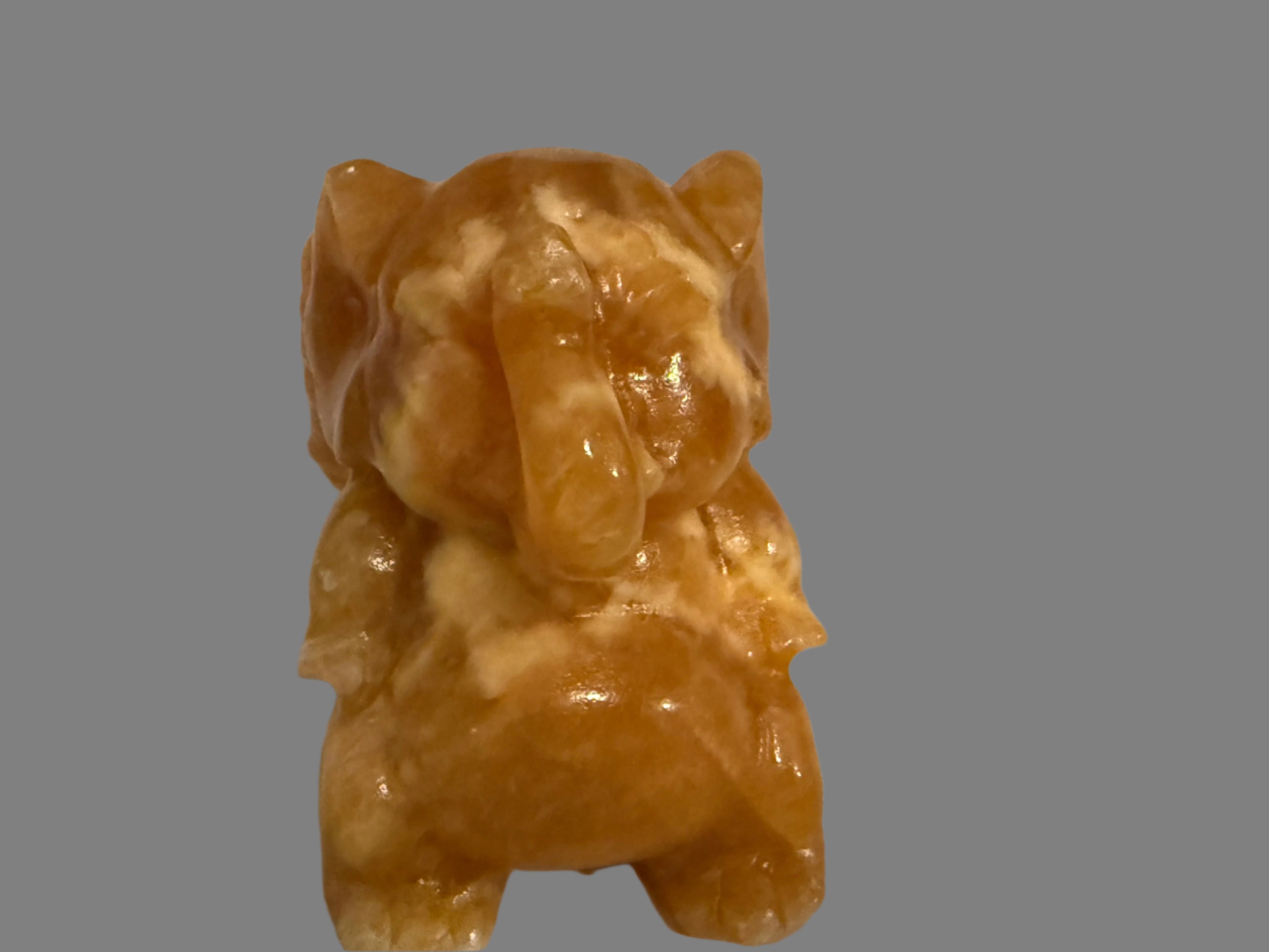 Honey Calcite Winged Elephants – Golden Guardian