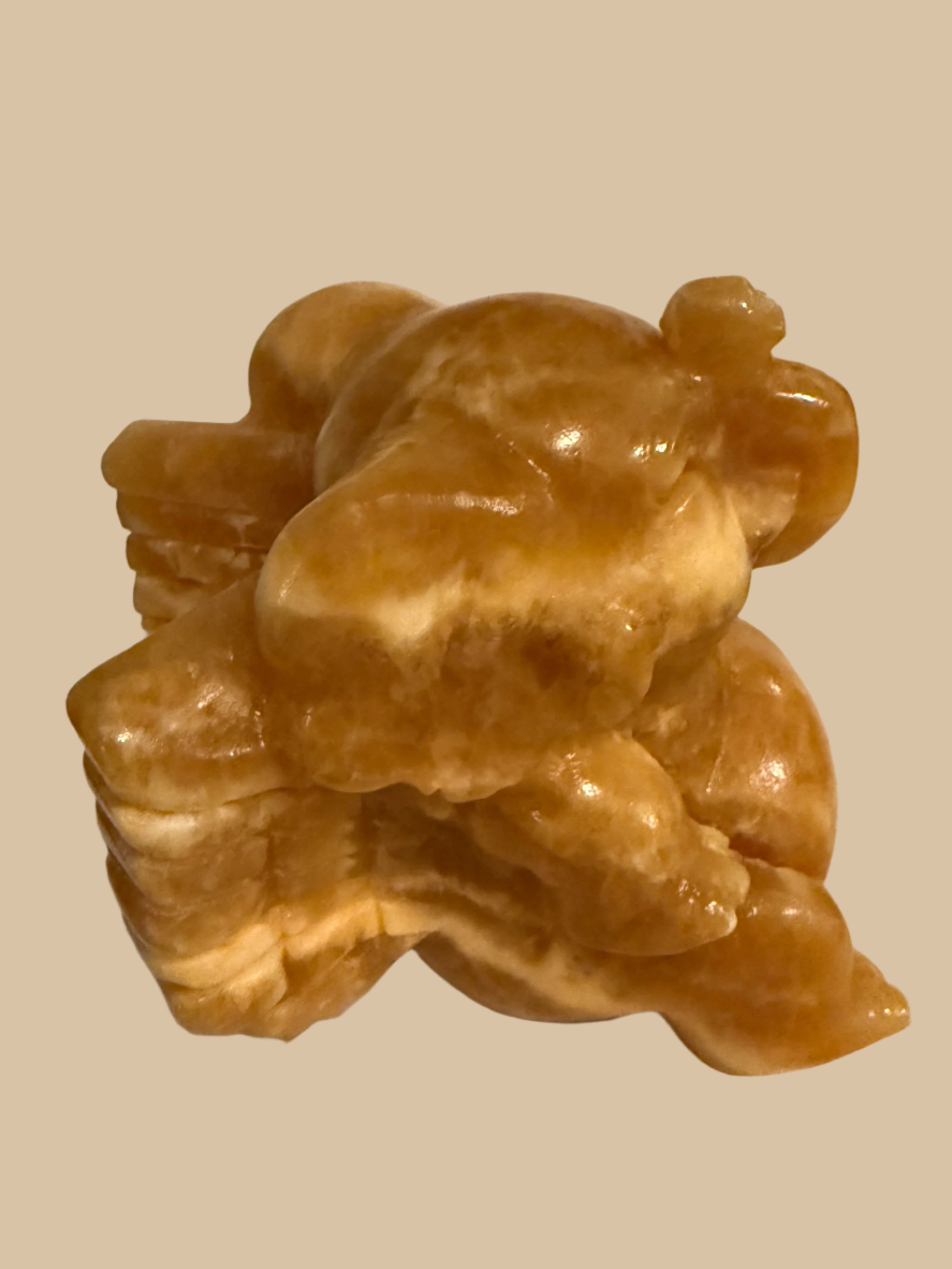 Honey Calcite Winged Elephants – Sunlight Sentinel