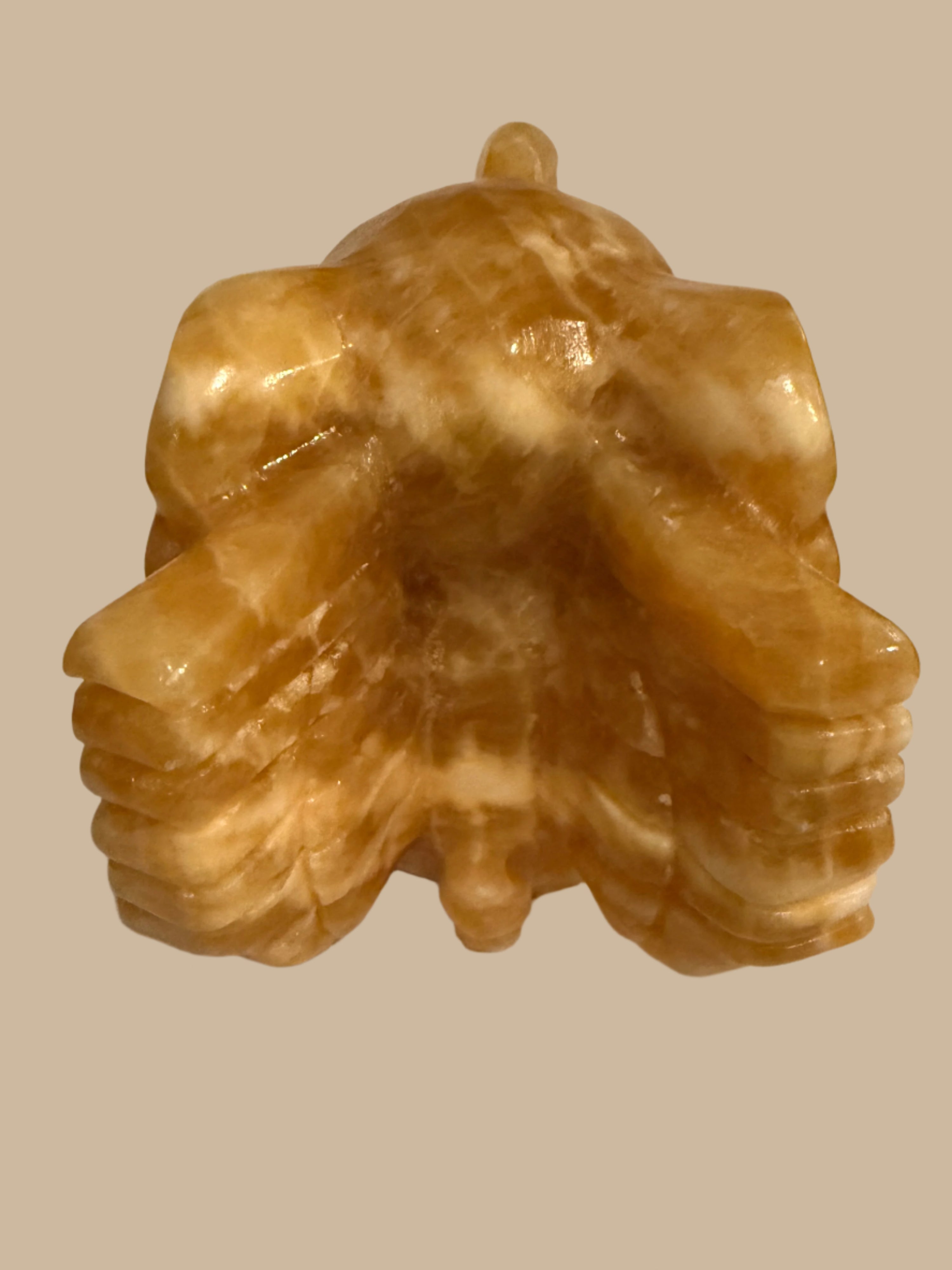 Honey Calcite Winged Elephants – Sunlight Sentinel