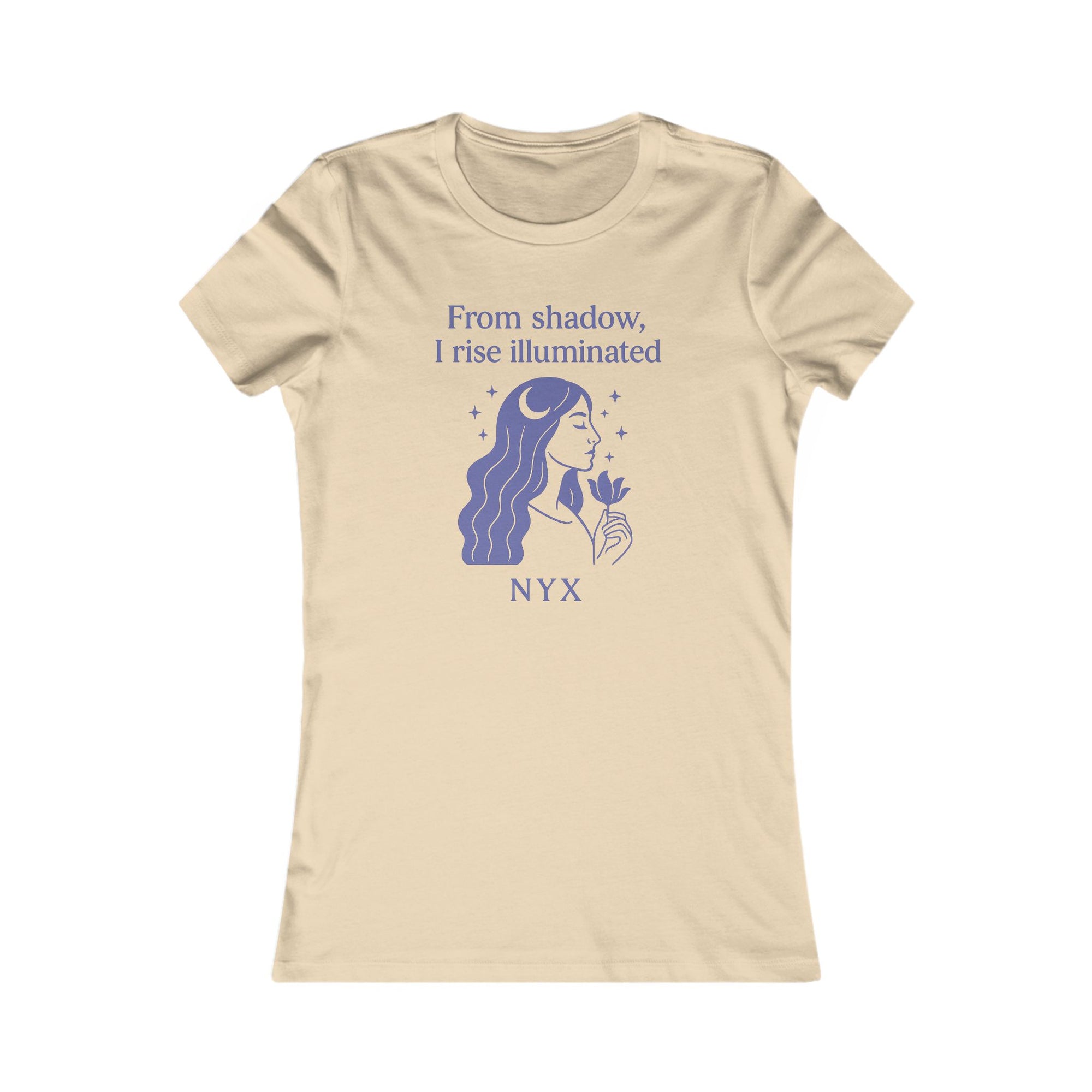 Goddess Empowerment Tee - “From Shadow, I Rise Illuminated” Nyx T-Shirt – Goddess of Night Tee
