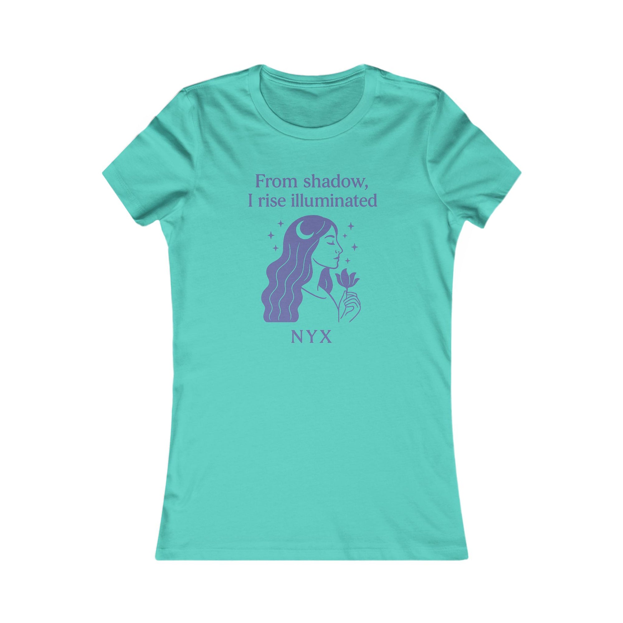 Goddess Empowerment Tee - “From Shadow, I Rise Illuminated” Nyx T-Shirt – Goddess of Night Tee