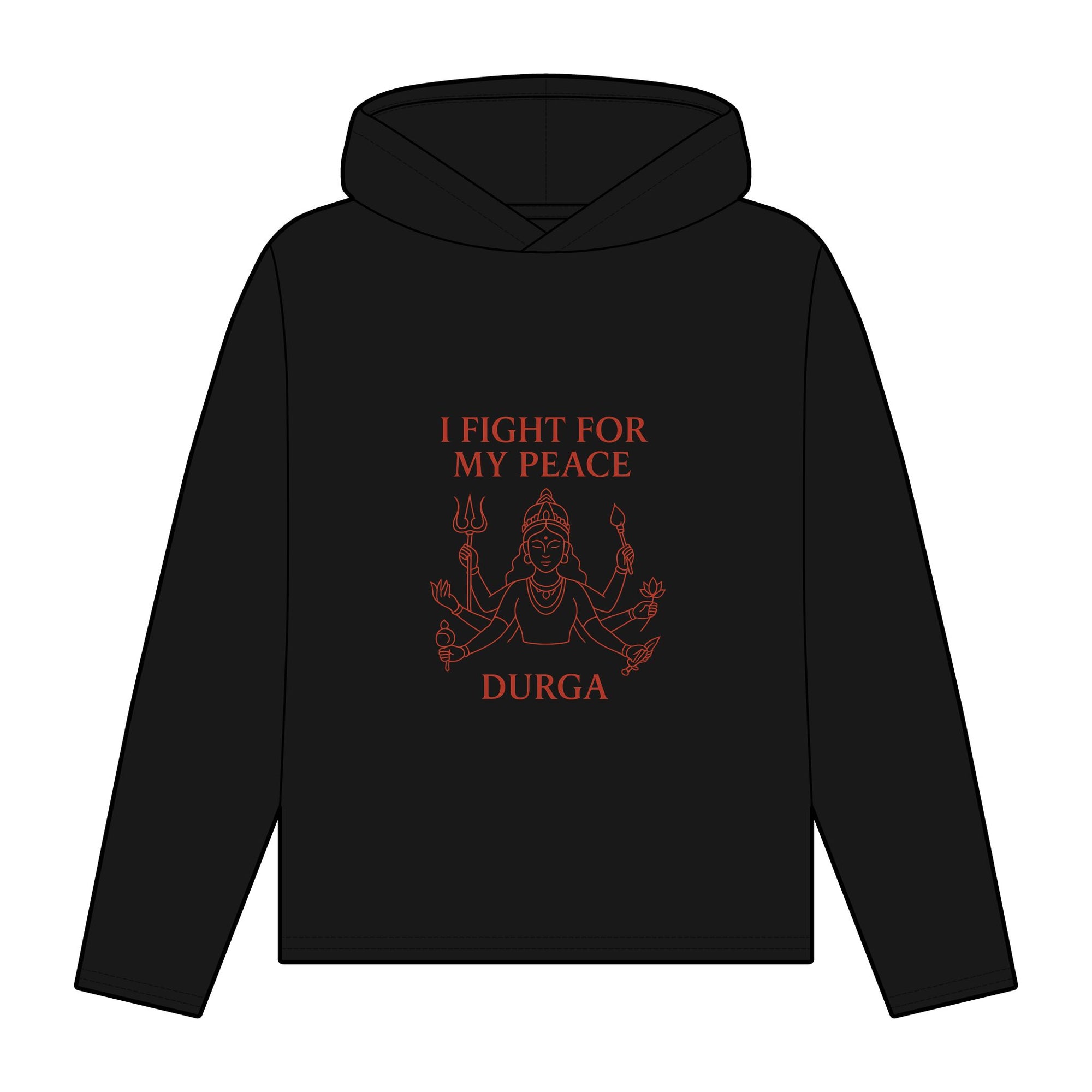 Goddess Empowerment - Relaxed Fit Hoodie - “Protect Your Peace” Durga Tee – Warrior Goddess Energy Shirt
