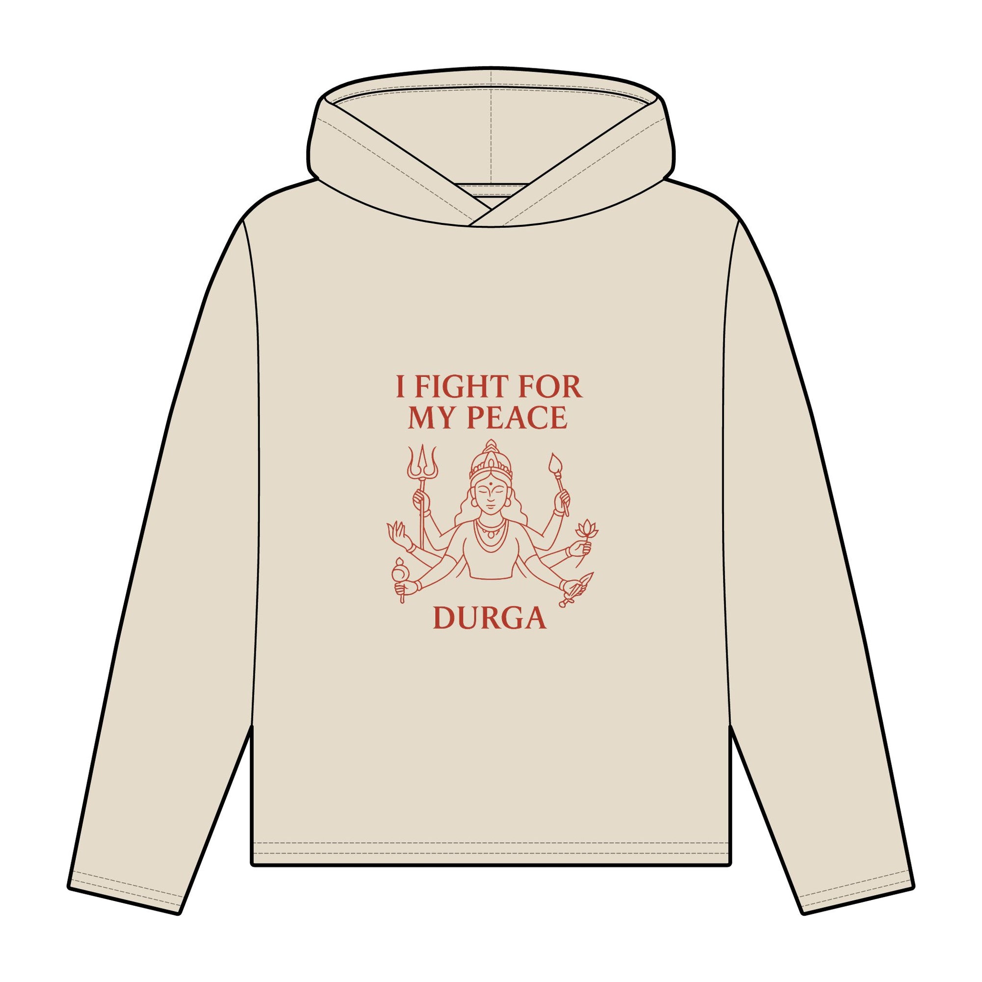 Goddess Empowerment - Relaxed Fit Hoodie - “Protect Your Peace” Durga Tee – Warrior Goddess Energy Shirt