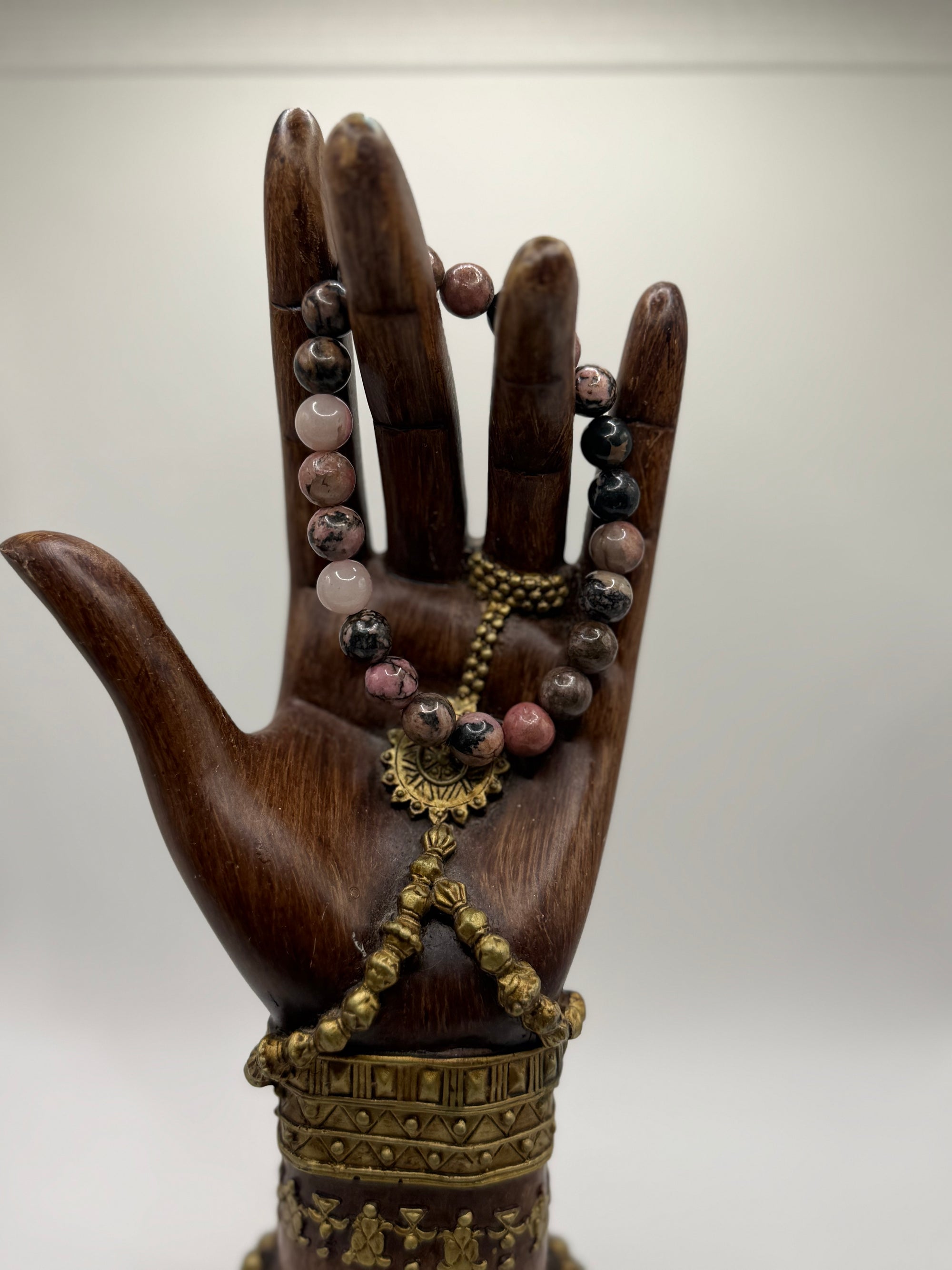 Rhodonite stretch bracelet
