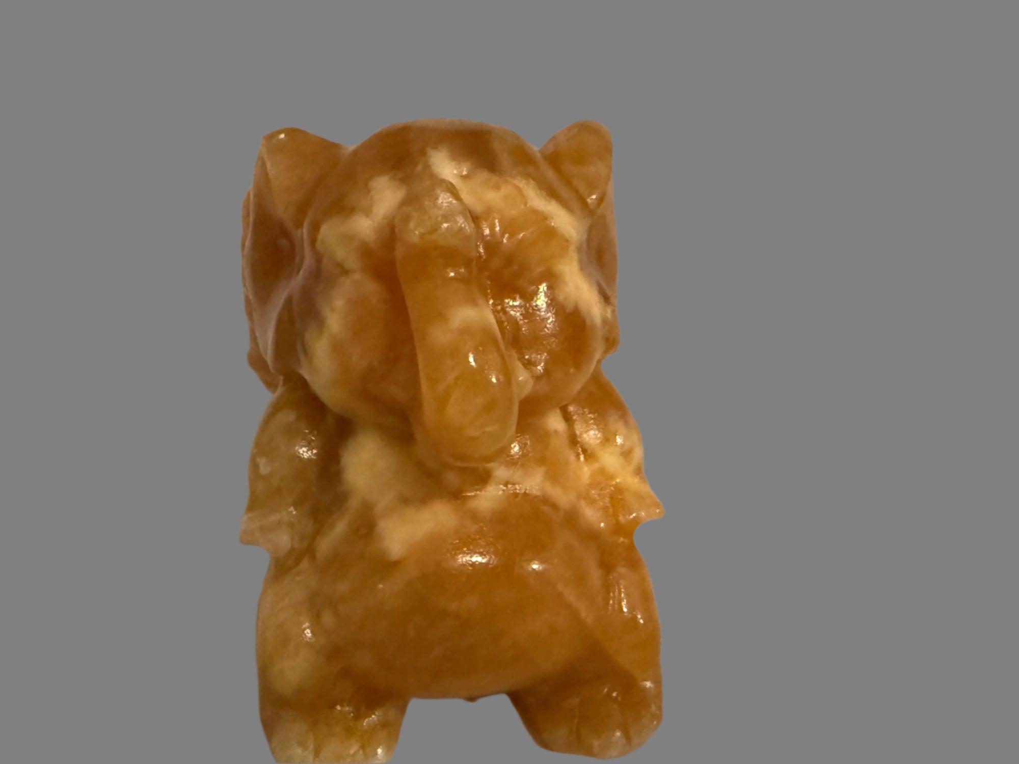 Honey Calcite Winged Elephants – Golden Guardian