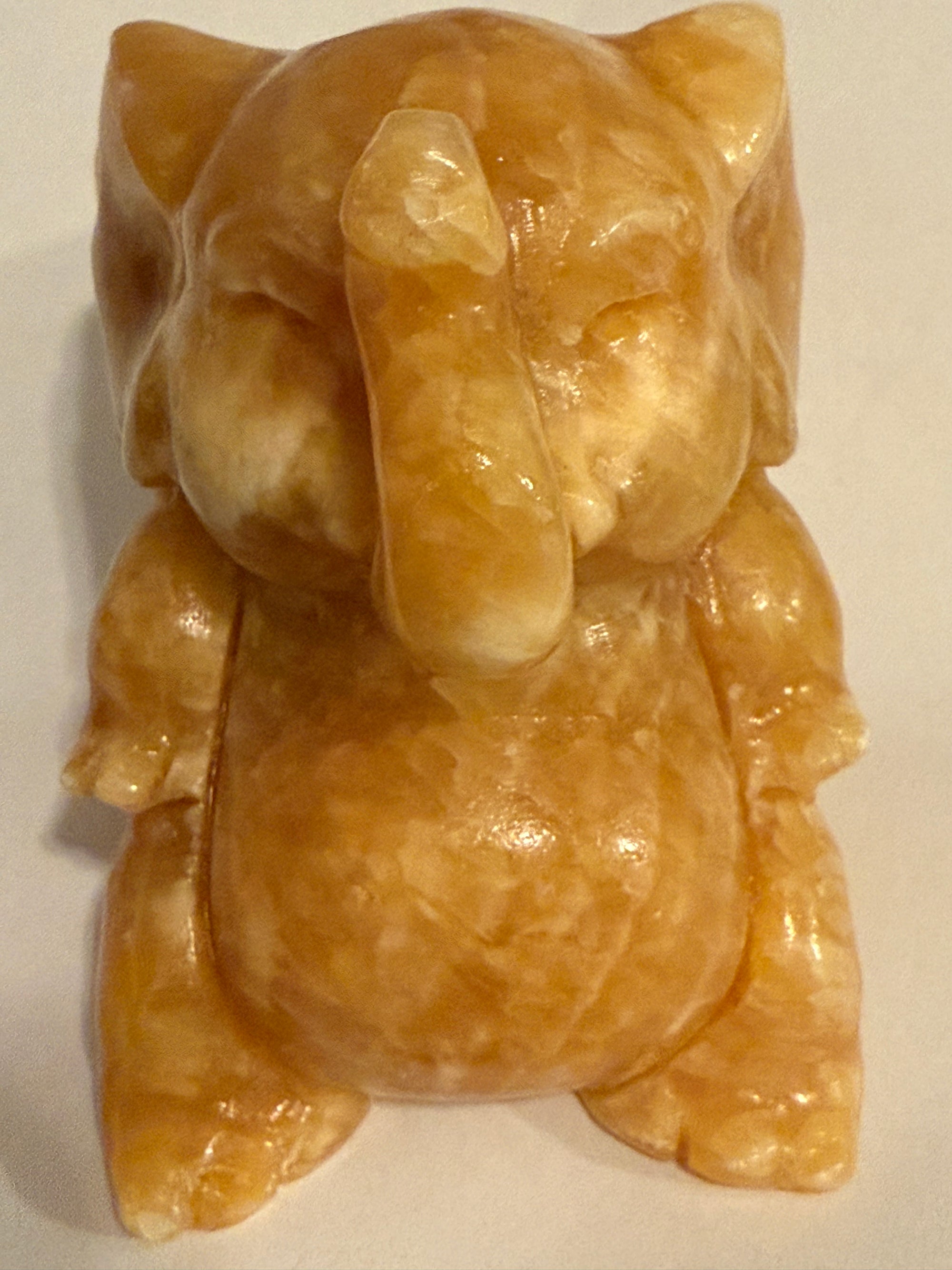 Honey Calcite Winged Elephants – Sunlight Sentinel